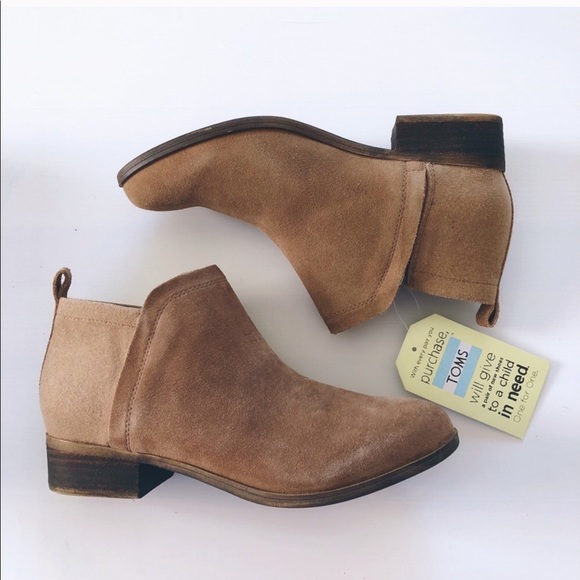 NWT Toms Deia Boots toffee suede wool - Picture 3 of 7
